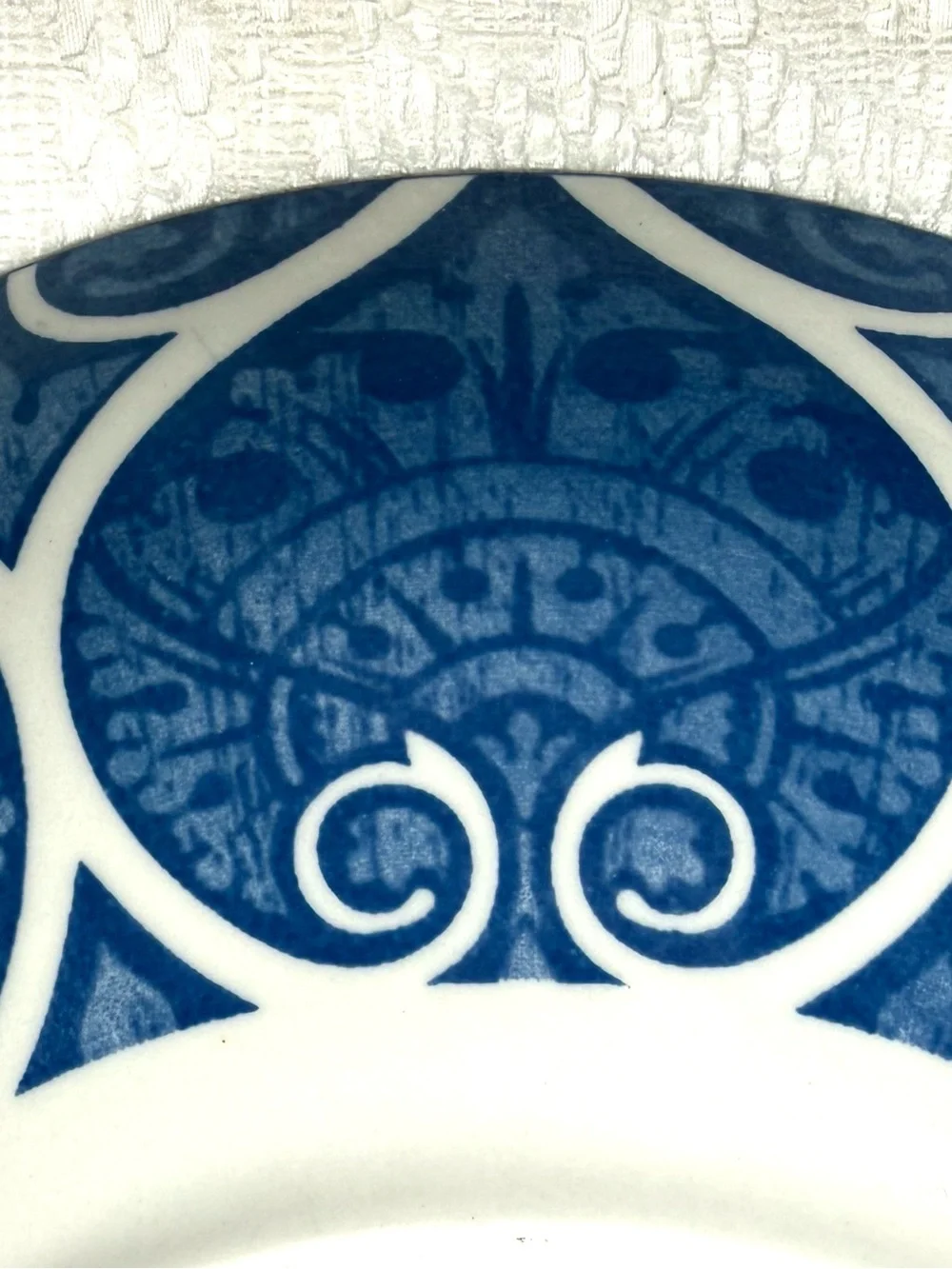 Certified International Blue and White Ornate Ceramic Bowl Set